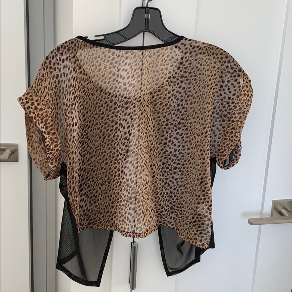 Sheer leopard print top